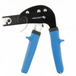 Riverting tool for wall plugs