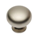Steel knob BERGAMO satin